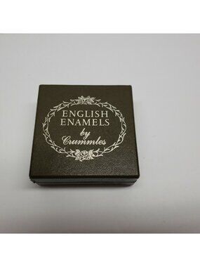 English Enamel by Crummles Exotic Birds & Fruit Round Trinket Box Vintage